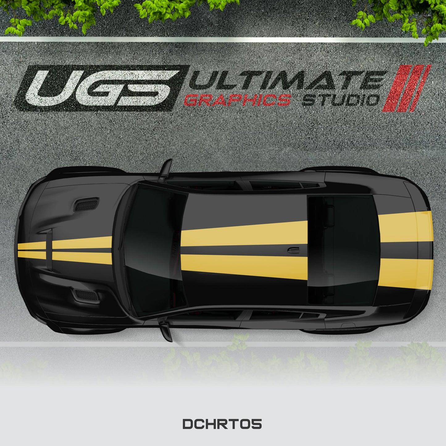 Dodge Charger Top 2 Stripes 1 Color