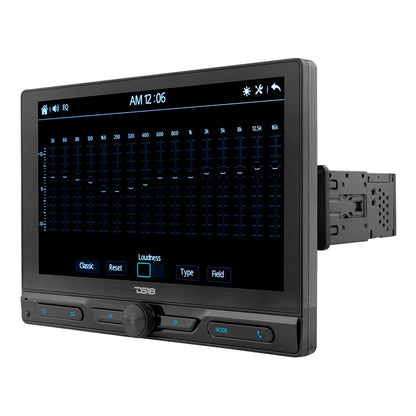 10.5" Floating Adjustable Modular Touchscreen Mechless Single-DIN Head Unit with Bluetooth, Mirror Link and USB