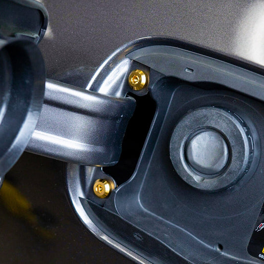 Titanium Hardware Fuel Door Kit - Dodge Charger (2015-2023)