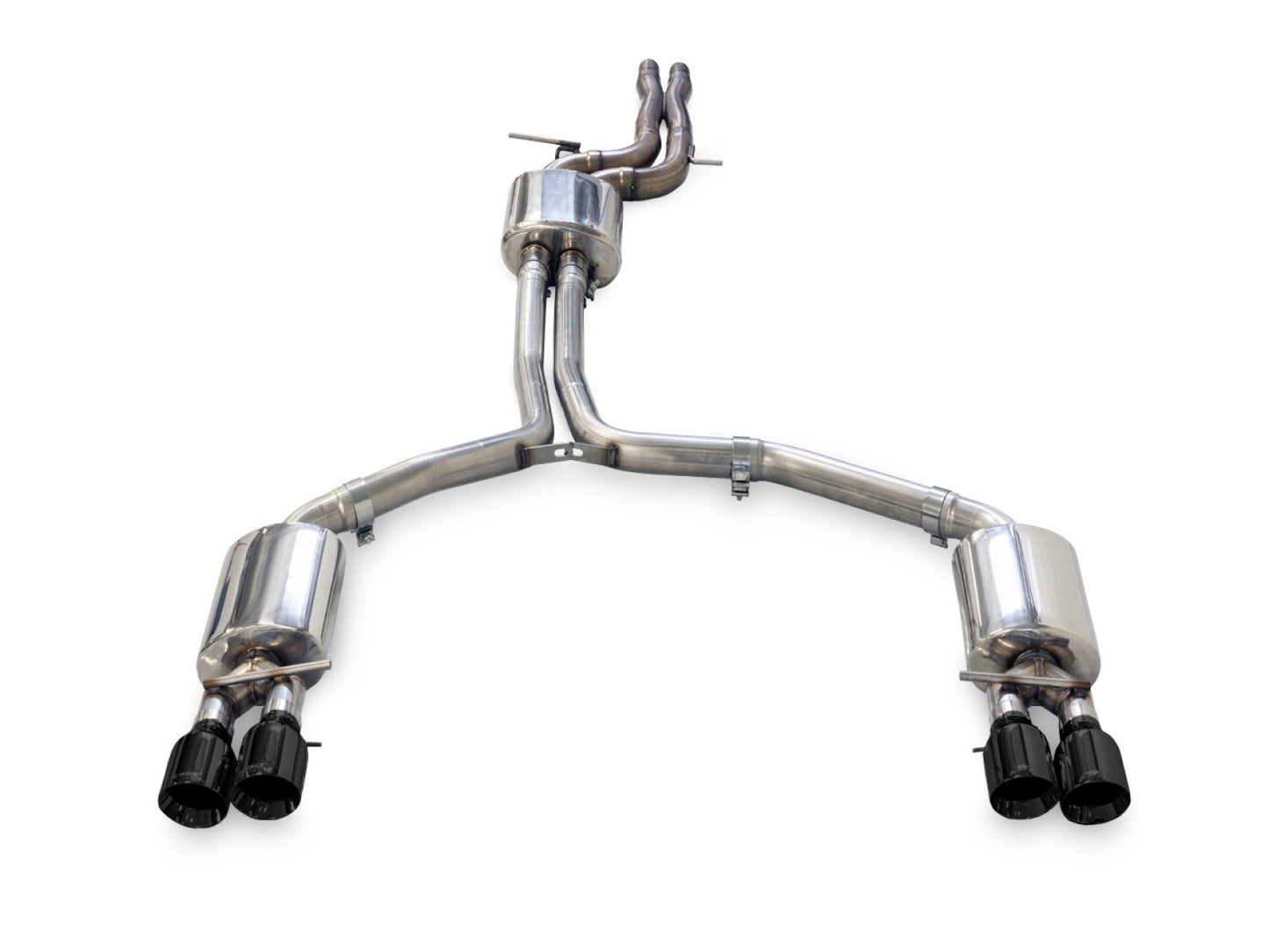 AWE Tuning Touring Edition Exhaust for Audi C7.5 A6 3.0T - Quad Outlet, Diamond Black Tips 3015-43076