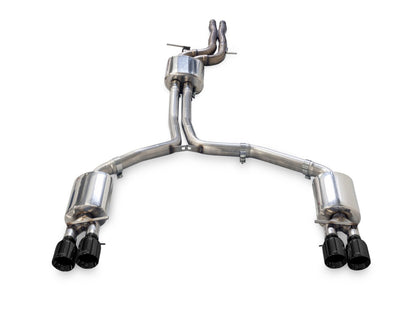 AWE Tuning Touring Edition Exhaust for Audi C7.5 A6 3.0T - Quad Outlet, Diamond Black Tips 3015-43076