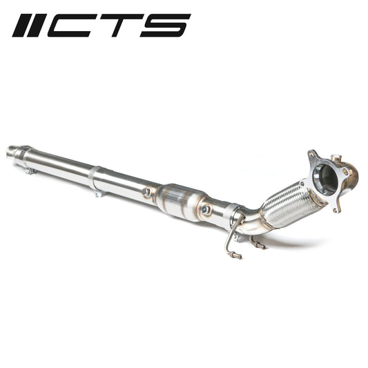 CTS Turbo Audi/VW 2.0T FWD Exhaust Downpipe With High-Flow Cat (MK5, MK6, 8P A3, 8J TT) CTS-EXH-DP-0001-CAT