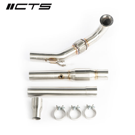 CTS Turbo Gen3 1.8T/2.0T TSI Downpipe with High-Flow Cat CTS-EXH-DP-0013-CAT