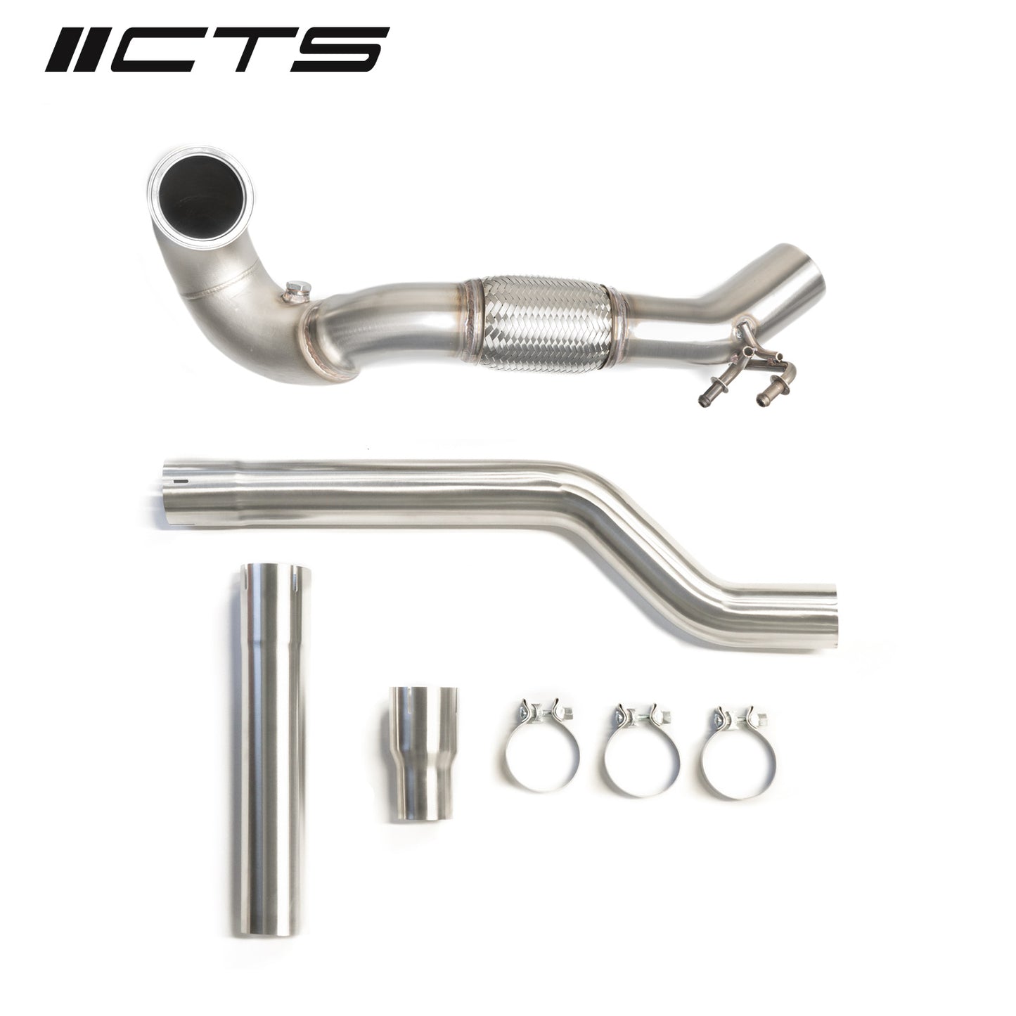 CTS Turbo MQB VW Tiguan and Audi Q3 AWD 1.8T/2.0T Downpipe (2017+) CTS-EXH-DP-0015-T