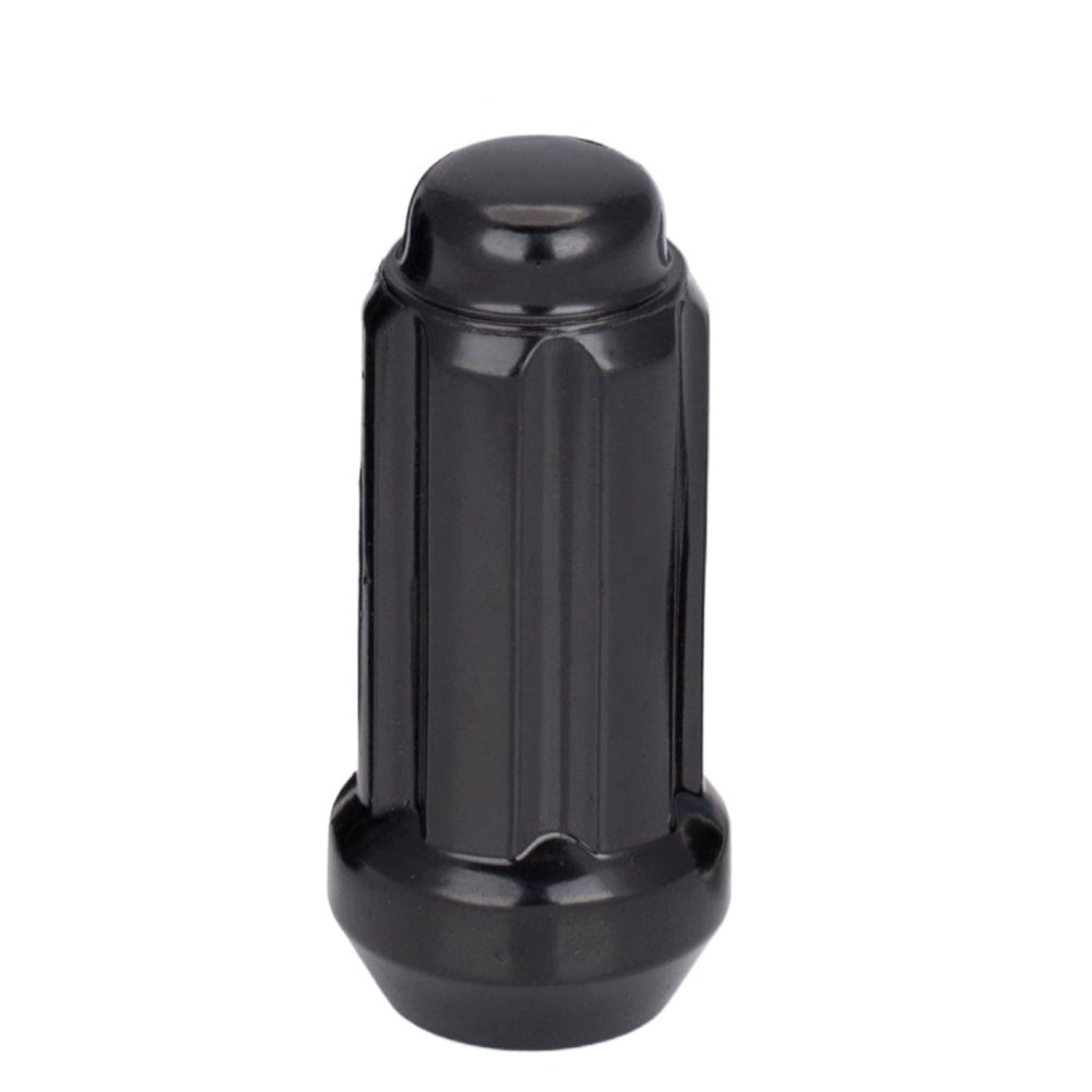 14x2.0 Bulge Acorn Truck Spline Lug Nut 1.9" Black - Vista Wheel Accessories DPC1042STB