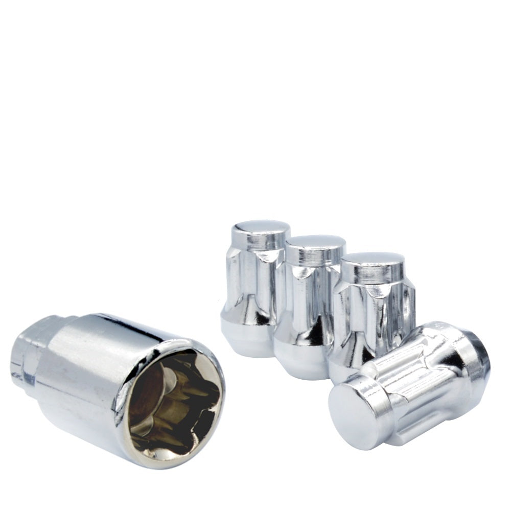 1/2" Bulge Acorn Spline 1.38" Lock Set Chrome - Vista Wheel Accessories DPC2012L