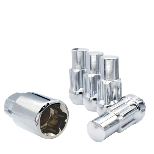 1/2" Bulge Acorn Spline 2.0" Lock Set Chrome - Vista Wheel Accessories DPC2012LM