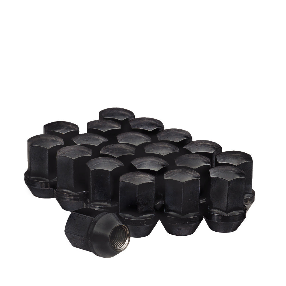 14x1.5 OE Style Lug Nut 7/8" Hex 1.53" 5 Lug Install Kit Black Fits GM & CDJ - Vista Wheel Accessories DPC5514LSB