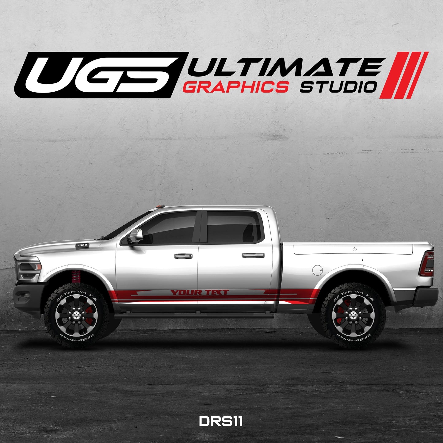 Dodge Ram Side Graphics with Custom Text