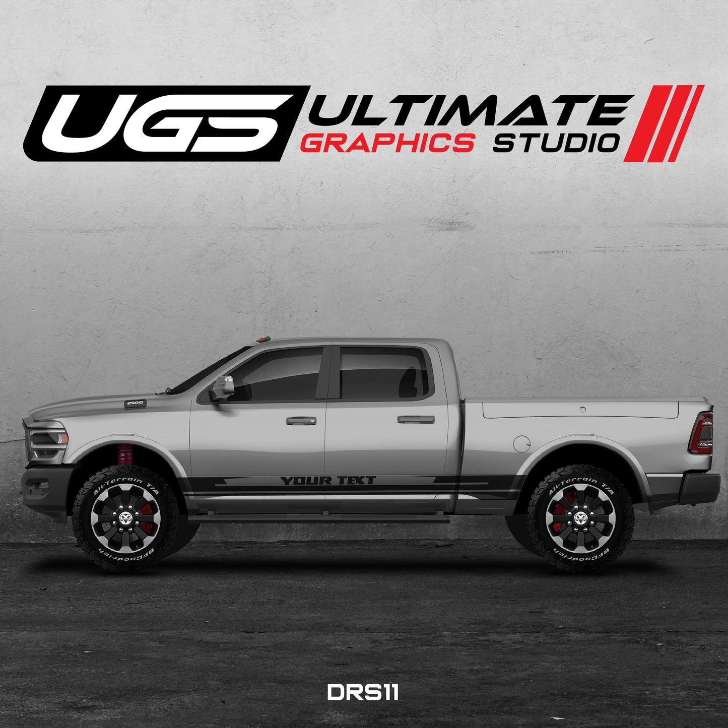 Dodge Ram Side Graphics with Custom Text