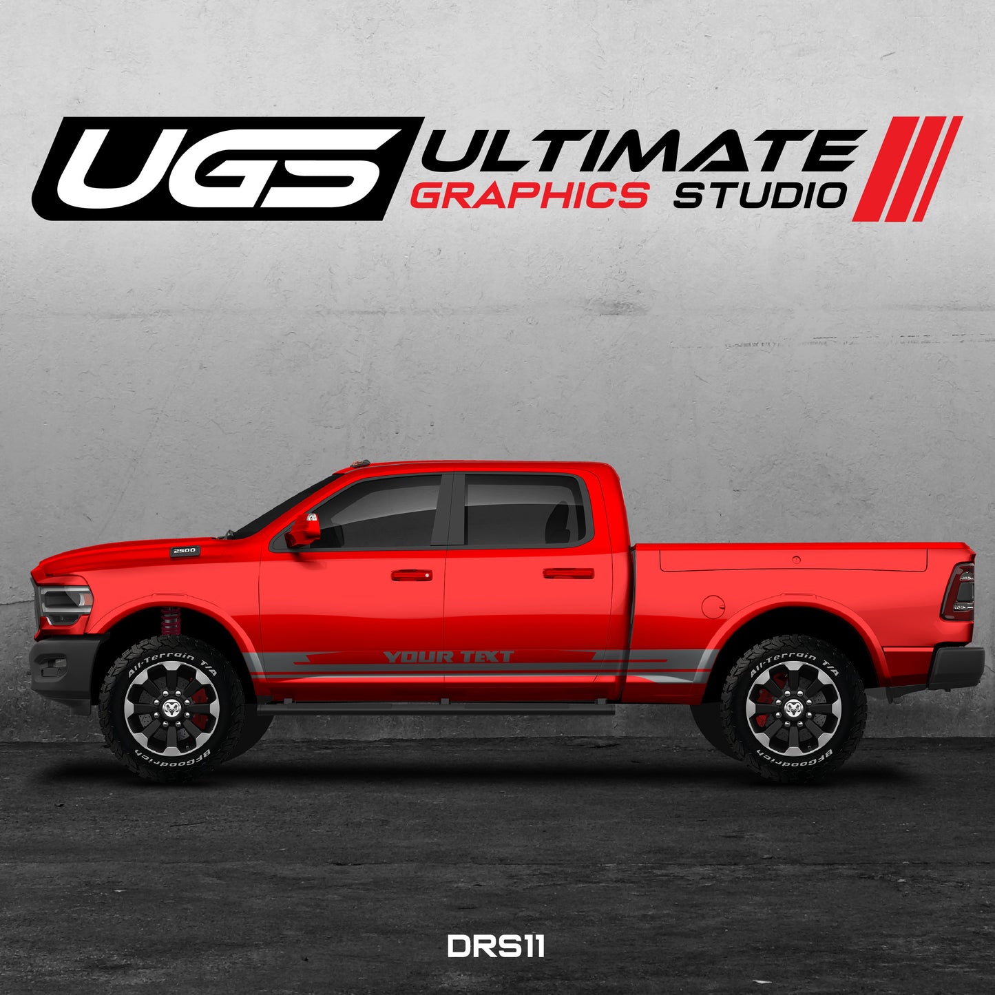 Dodge Ram Side Graphics with Custom Text