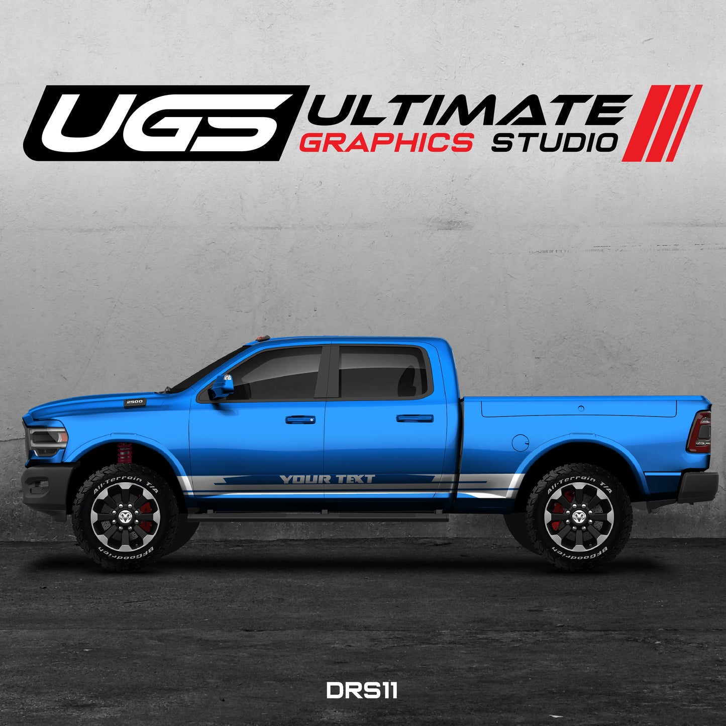 Dodge Ram Side Graphics with Custom Text