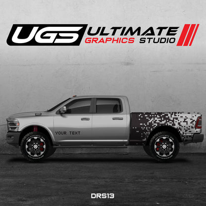 Dodge Ram Pixels Pattern Side Graphics Custom Text