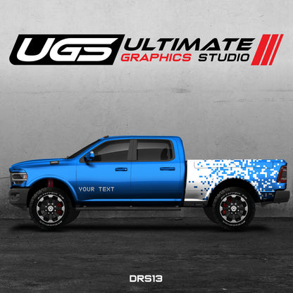 Dodge Ram Pixels Pattern Side Graphics Custom Text