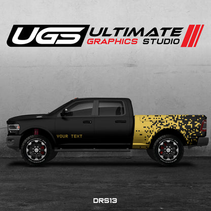 Dodge Ram Pixels Pattern Side Graphics Custom Text