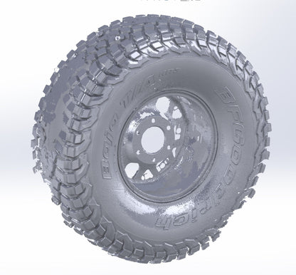 3D Scan: BFG KR3 40" Tire