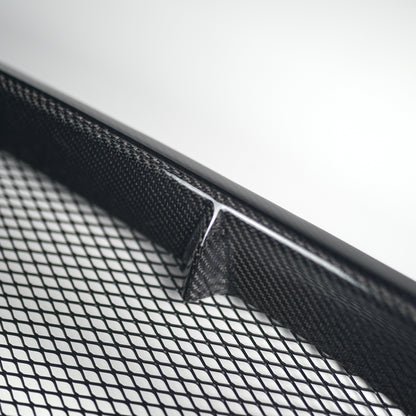 JDMuscle Tanso Carbon Fiber / Gloss Black Grille V4 - 15-17 WRX/STI