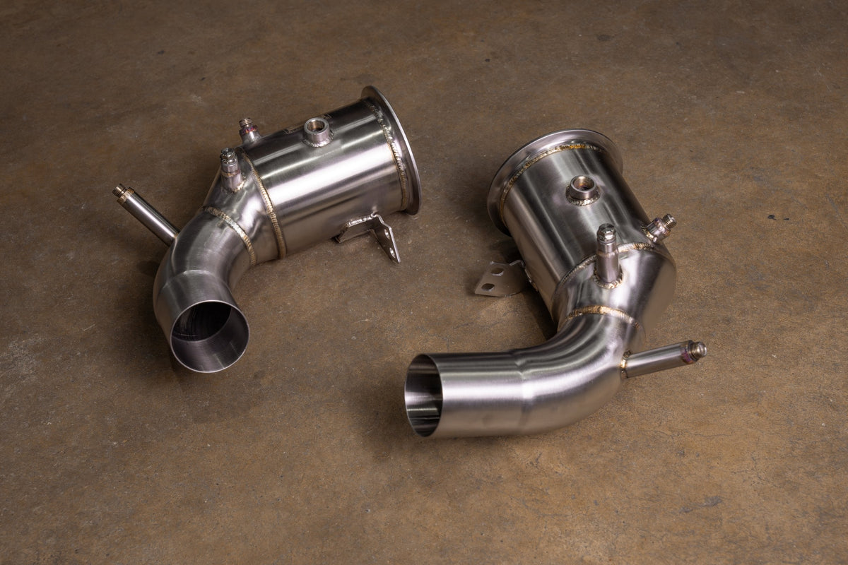 400 Cell Catted Down Pipes For Porsche 992 Turbo / Turbo S