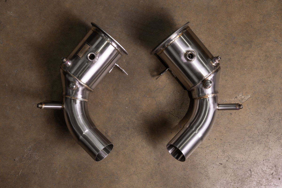 400 Cell Catted Down Pipes For Porsche 992 Turbo / Turbo S