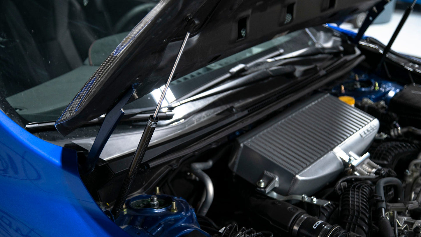 OLM Carbon Fiber Wrapped Hood Struts - 2022+ WRX