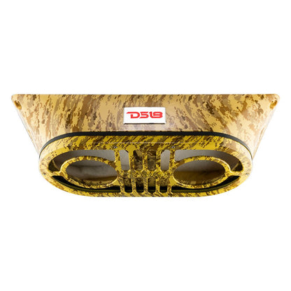 DS18 JBASS/CM Exclusive Jeep Gate Enclosure for 2x10" Shallow Subwoofer Camo Beige