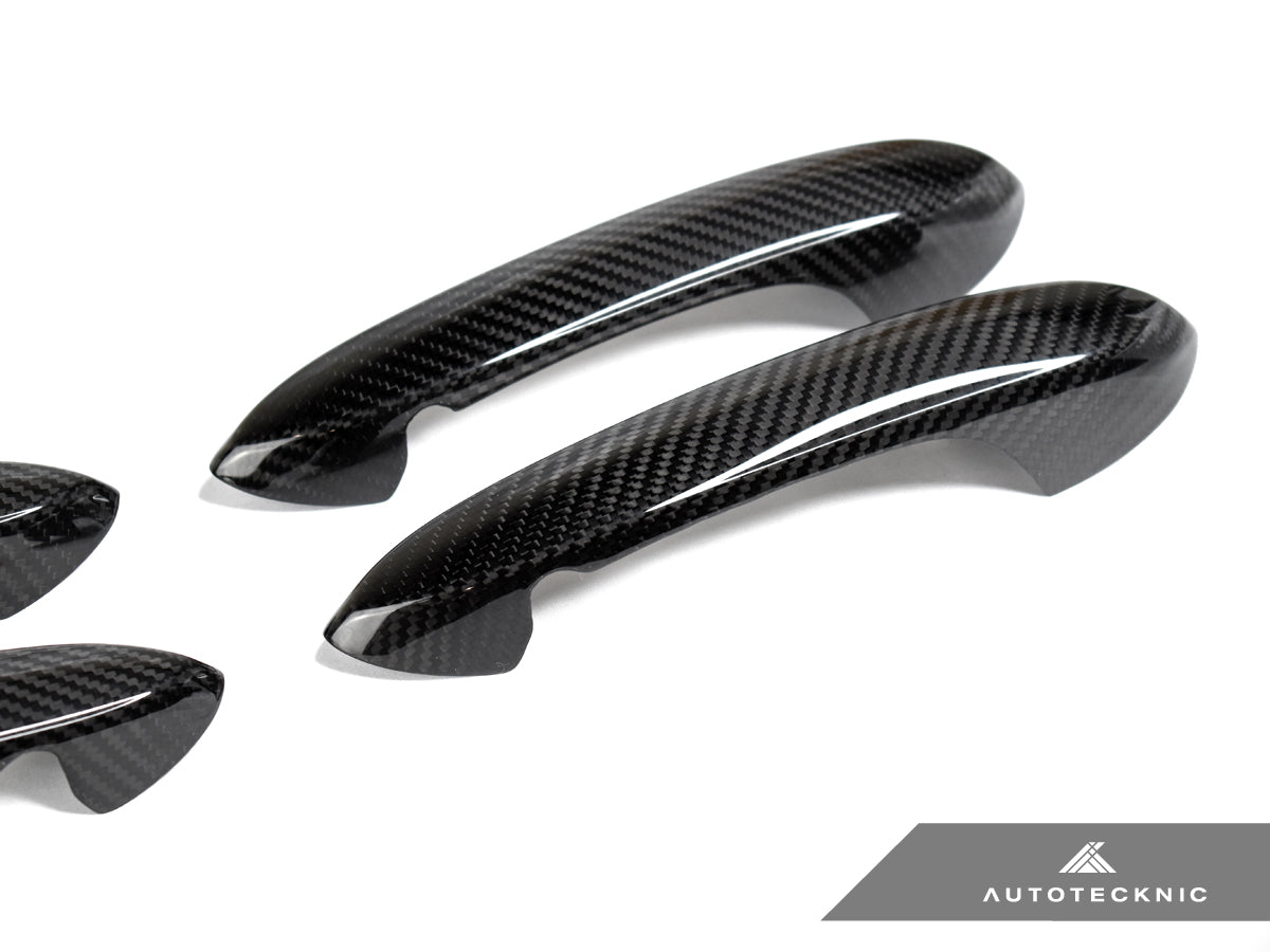 AutoTecknic Dry Carbon Door Handle Trim Set - G16 8-Series Gran Coupe
