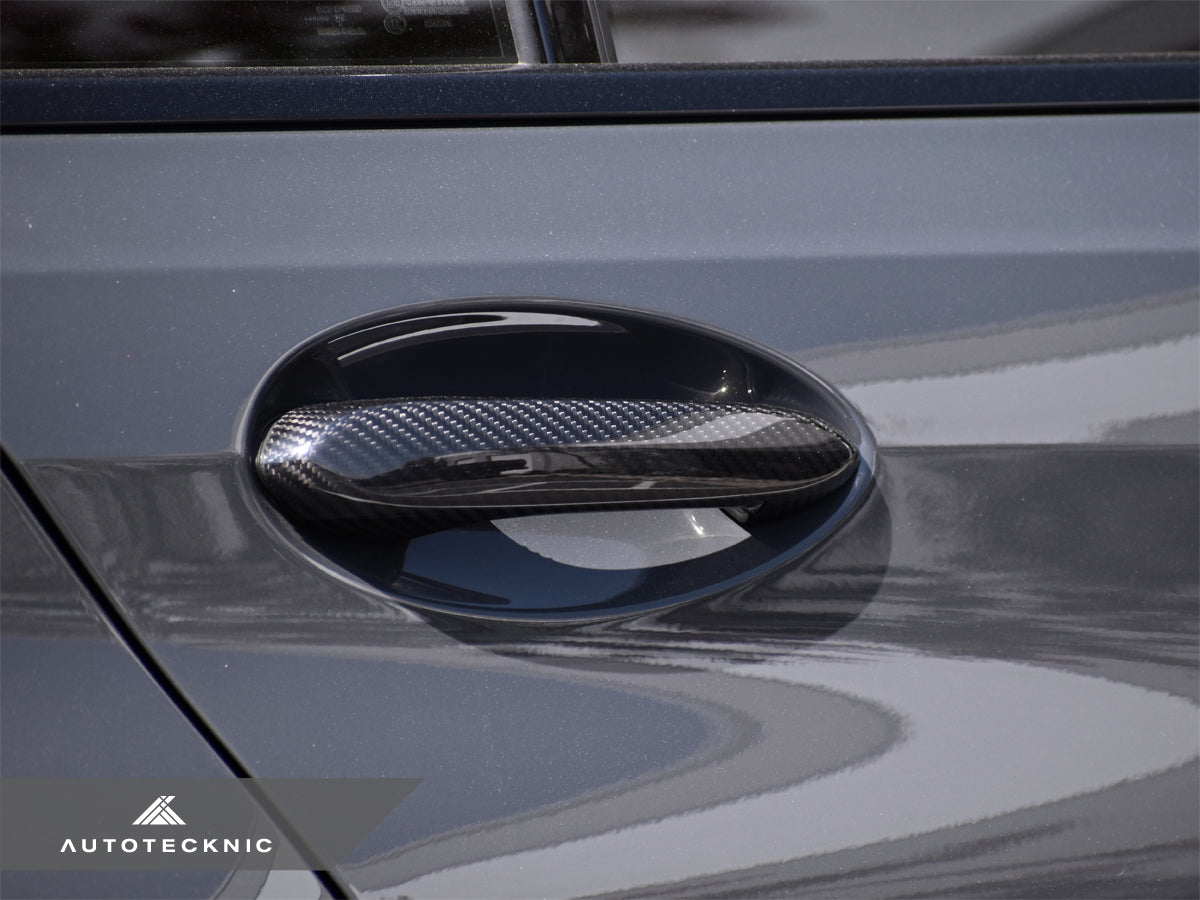 AutoTecknic Dry Carbon Door Handle Trim Set - G16 8-Series Gran Coupe