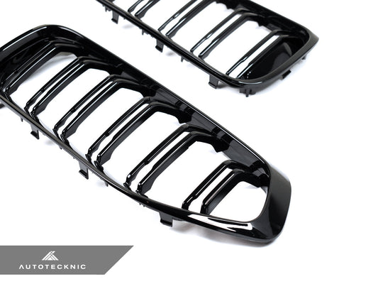 AutoTecknic Dual-Slats Gloss Black Front Grille Set - BMW G29 Z4
