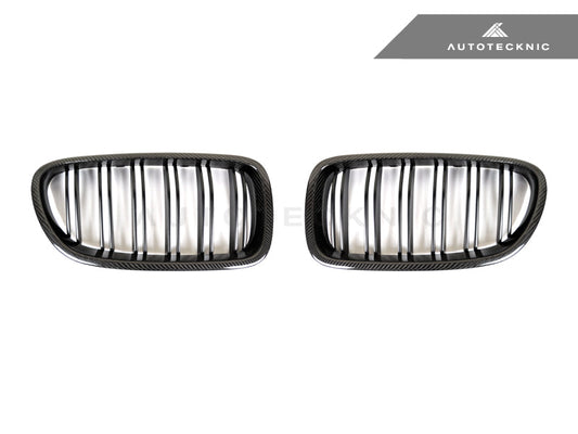 AutoTecknic Dual-Slats Carbon Fiber Front Grille Set - BMW F10 5-Series | M5