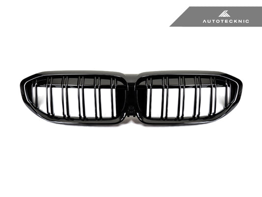 AutoTecknic Dual-Slats Gloss Black Front Grille - G20 3-Series Pre-LCI