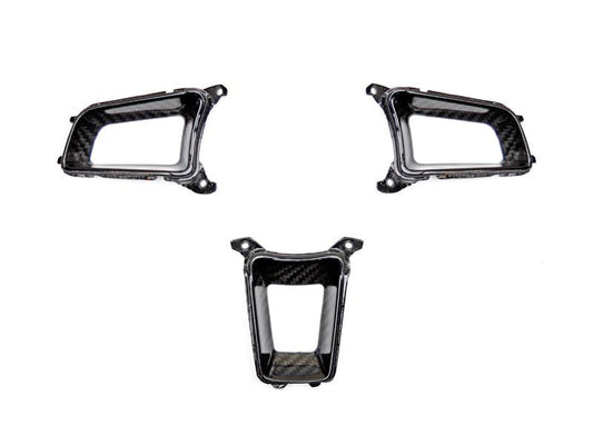 AutoTecknic Dry Carbon Steering Wheel Spoke Trim Set - Porsche 991/ 981/ 718