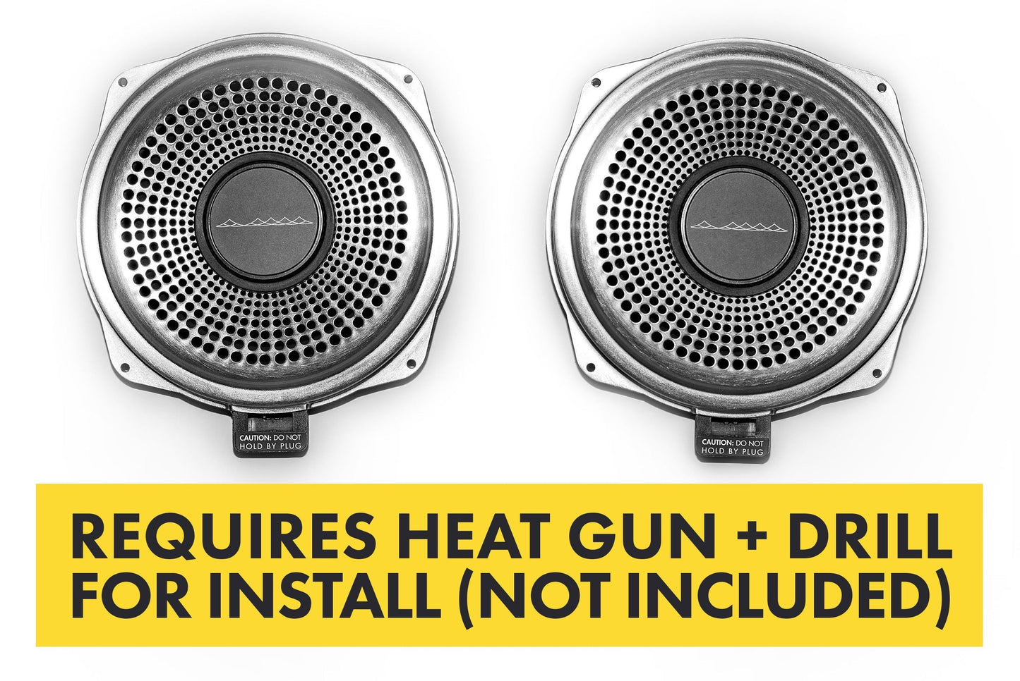 BACKORDERED - SHIPS SECOND HALF OF JULY - RECOMMEND YOU ORDER NOW, LIMITED FUTURE INVENTORY - Bavsound Ghost Underseat Subwoofers for BMW, V3, 8 Ohm, Pair [REQUIRES HEAT GUN & DRILL]