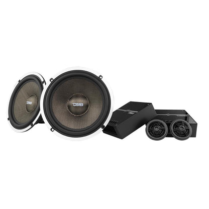 DX 6.5" 2- Way Component Speaker System With Kevlar Cone 230 Watts Rms 4-Ohm