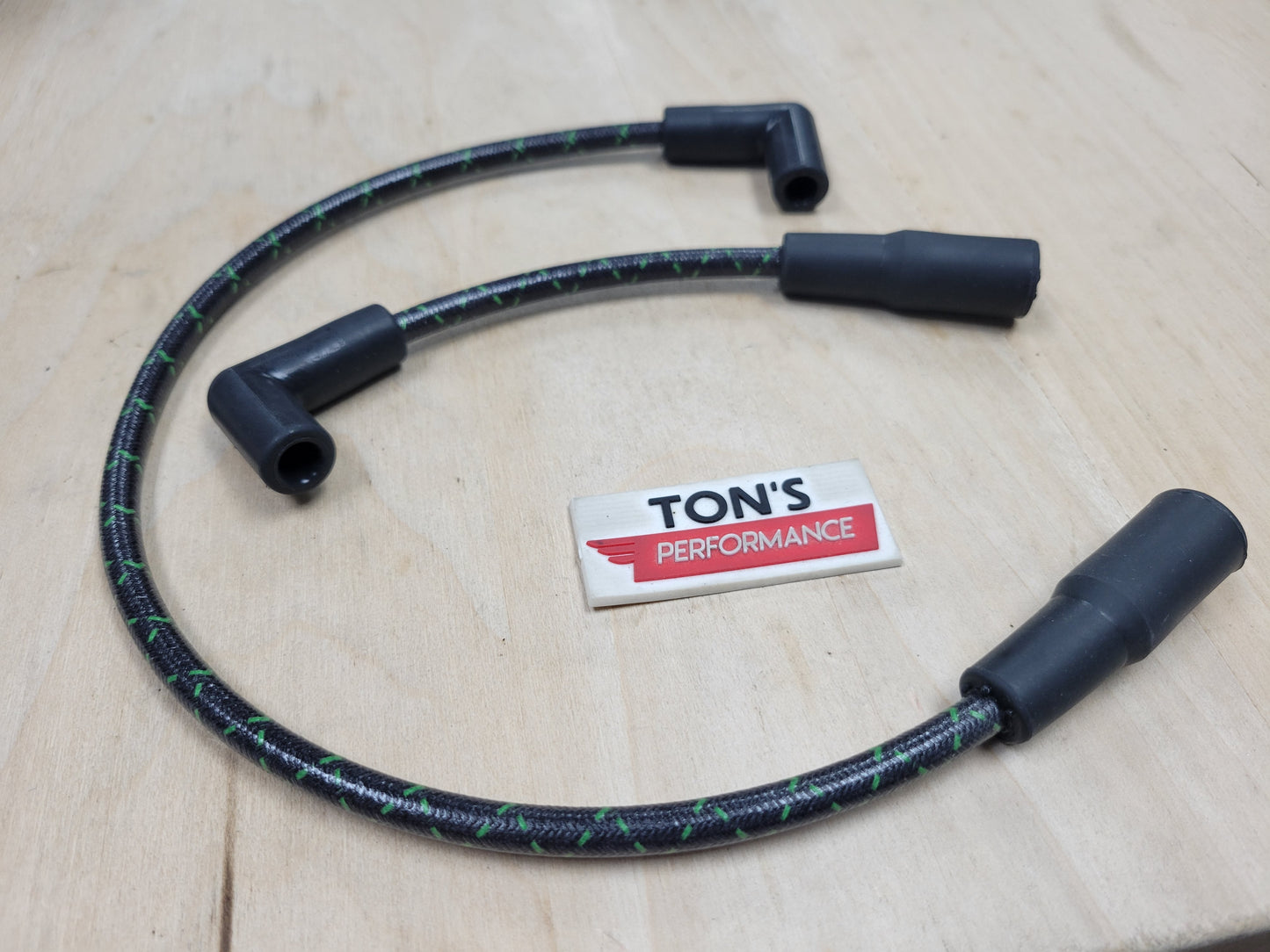 Cloth Braided Plug Wires Harley Dyna Softail 1999 - 2017 / PAIR OF REPLACEMENT OEM LENGTH WIRES