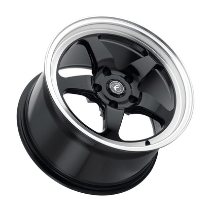 Forgestar 18x10 D5 Drag 5x120.65 ET25 BS6.5 Gloss BLK MACH 70.3 Wheel F09180062P25