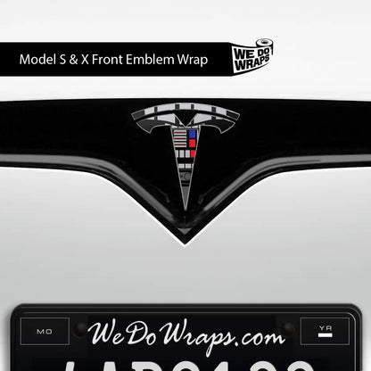 Darth Control Panel Tesla Emblem Decals (Front + Back) | Model X