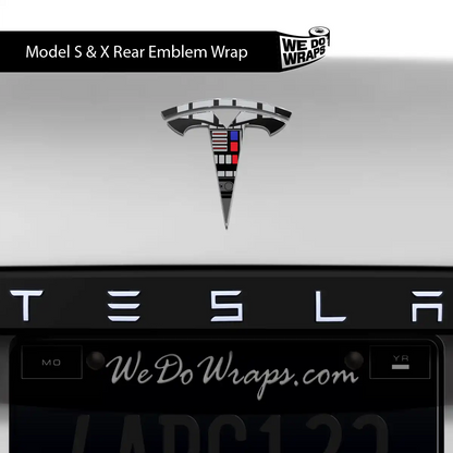 Darth Control Panel Tesla Emblem Decals (Front + Back) | Model S