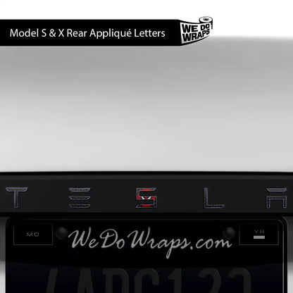 Dead Pool Tesla Emblem Decals (Front + Back) | Model S