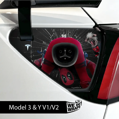 Deadpool Cheeky Charging Tesla Charge Port Wrap | Model Y