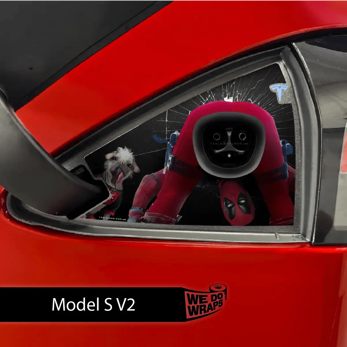 Deadpool Cheeky Charging Tesla Charge Port Wrap | Model S