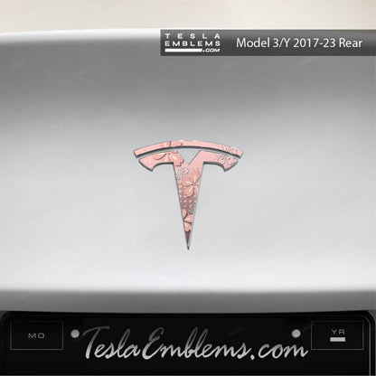 Demon Slayer Nezuko Tesla Emblem Decals (Front + Back) | Model Y