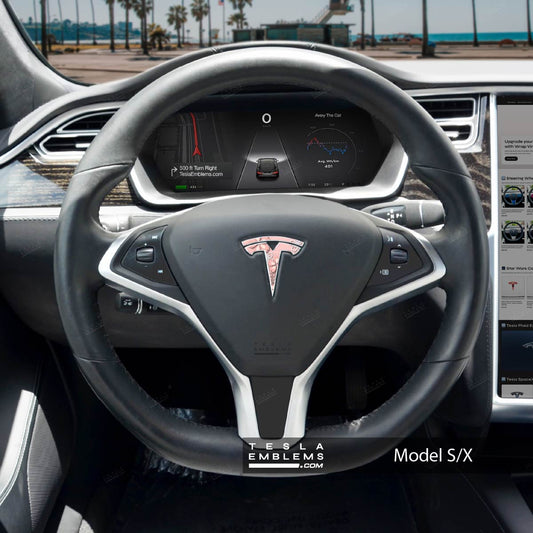 Demon Slayer Nezuko Tesla Steering Wheel Emblem Decal | Model X