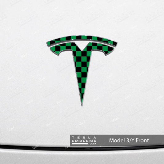 Demon Slayer Tanjiro Tesla Emblem Decals (Front + Back) | Model Y