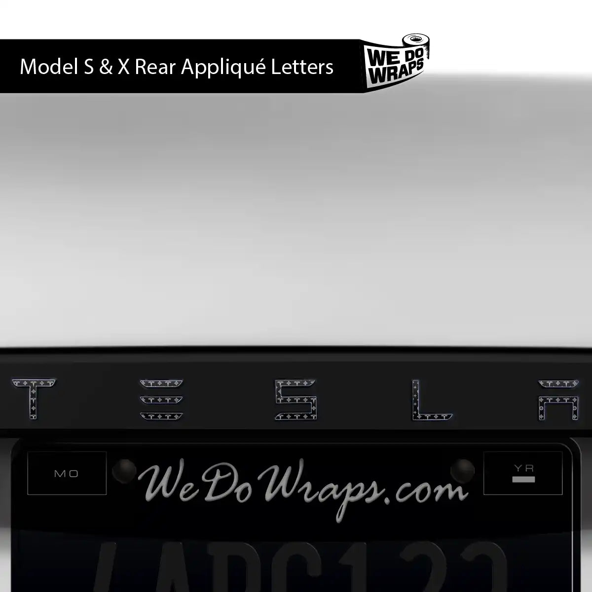 Designer Tesla Edition Pattern Tesla Emblem Decals (Front + Back) | Model X