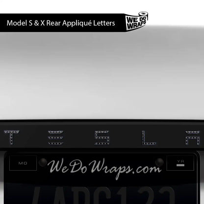 Designer Tesla Edition Pattern Tesla Emblem Decals (Front + Back) | Model X