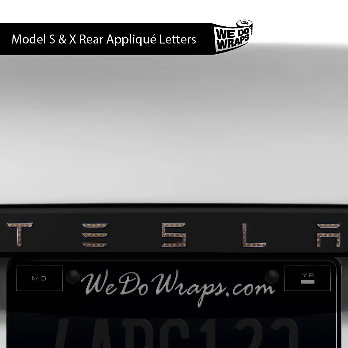 Designer Tesla Edition Pattern Tesla Emblem Decals (Front + Back) | Model X