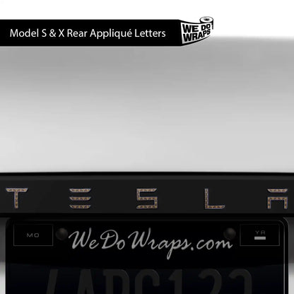 Designer Tesla Edition Pattern Tesla Emblem Decals (Front + Back) | Model S