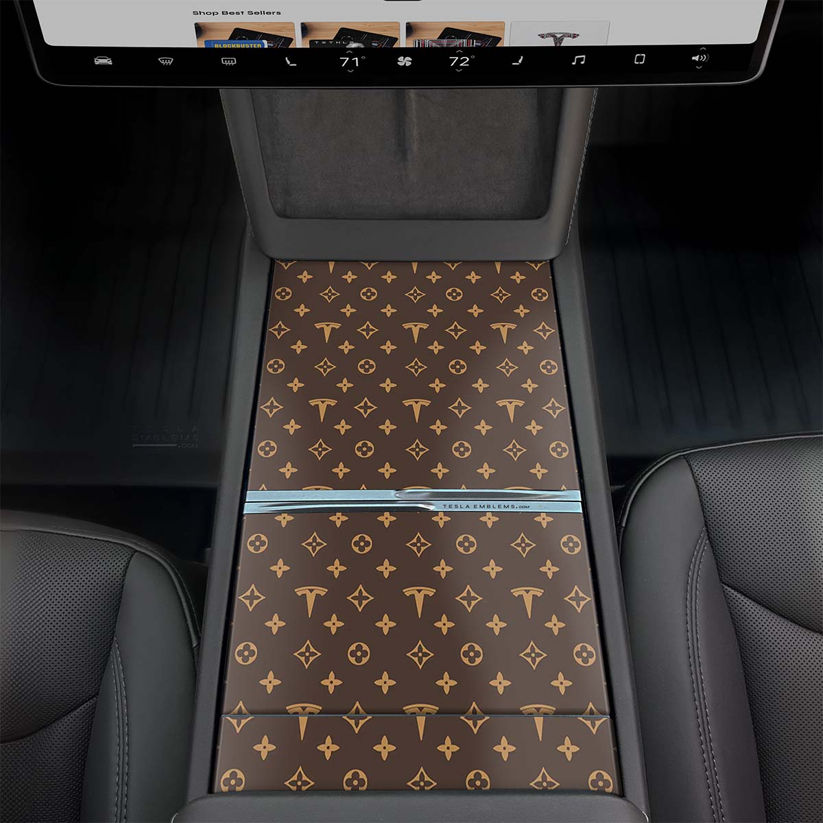Designer Pattern Tesla Edition | Tesla Center Console Wrap Kit | Model Y 2026