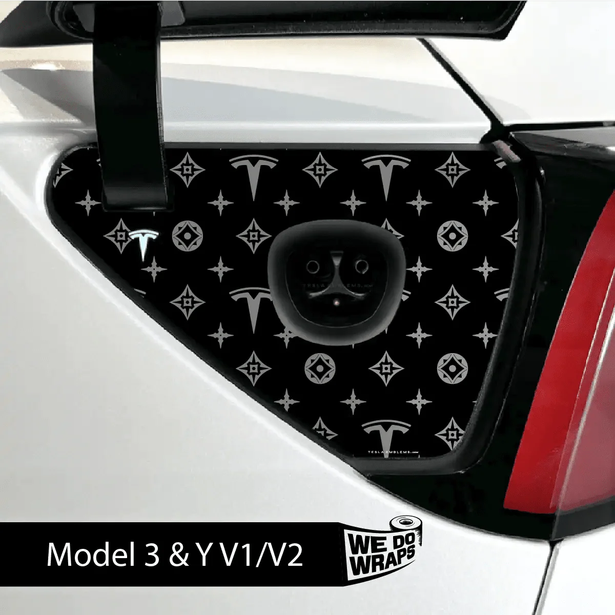 Designer Pattern Tesla Edition Tesla Charge Port Wrap | Model 3