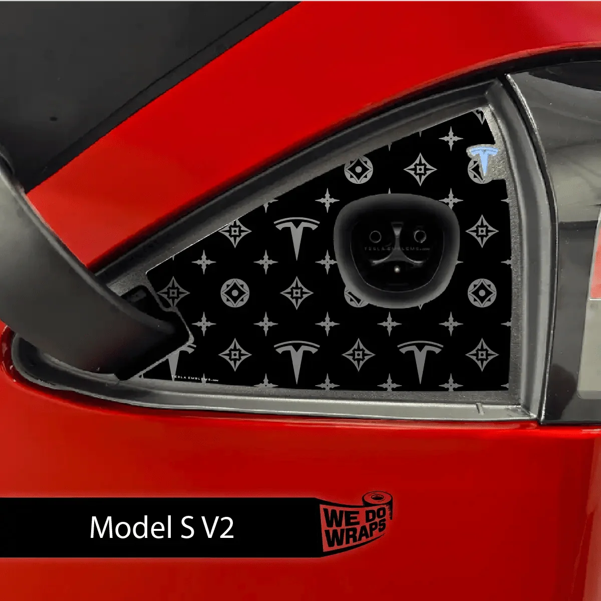 Designer Pattern Tesla Edition Tesla Charge Port Wrap | Model S